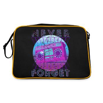 Never Forget Retro 80s 90s Nostalgia - Retro Bag - black/gold - Back