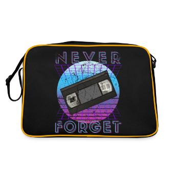 Never Forget Retro 80s 90s Nostalgia - Retro Bag - black/gold - Back