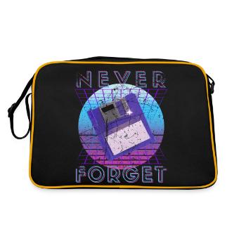 Never Forget Retro 80s 90s Nostalgia - Retro Bag - black/gold - Back