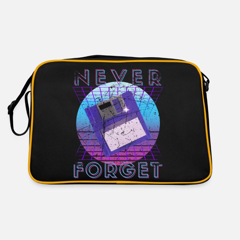 Never Forget Retro 80er 90er Nostalgie Retro Tasche