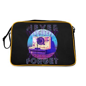 Never Forget Retro 80s 90s Nostalgia - Retro Bag - black/gold - Back