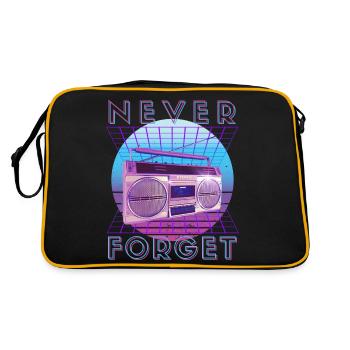 Never Forget Retro 80s 90s Nostalgia - Retro Bag - black/gold - Back