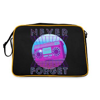 Never Forget Retro 80s 90s Nostalgia - Retro Bag - black/gold - Back