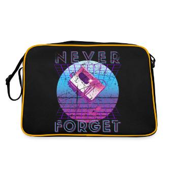 Never Forget Retro 80s 90s Nostalgia - Retro Bag - black/gold - Back