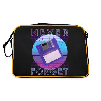 Never Forget Retro 80s 90s Nostalgia - Retro Bag - black/gold - Back