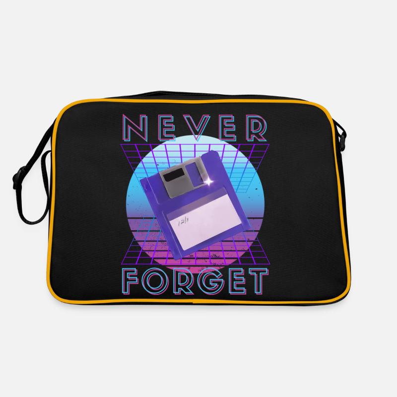 Never Forget Retro 80er 90er Nostalgie Retro Tasche