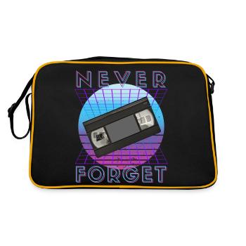 Never Forget Retro 80s 90s Nostalgia - Retro Bag - black/gold - Back