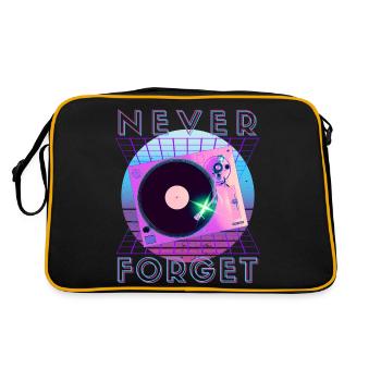 Never Forget Retro 80s 90s Nostalgia - Retro Bag - black/gold - Back
