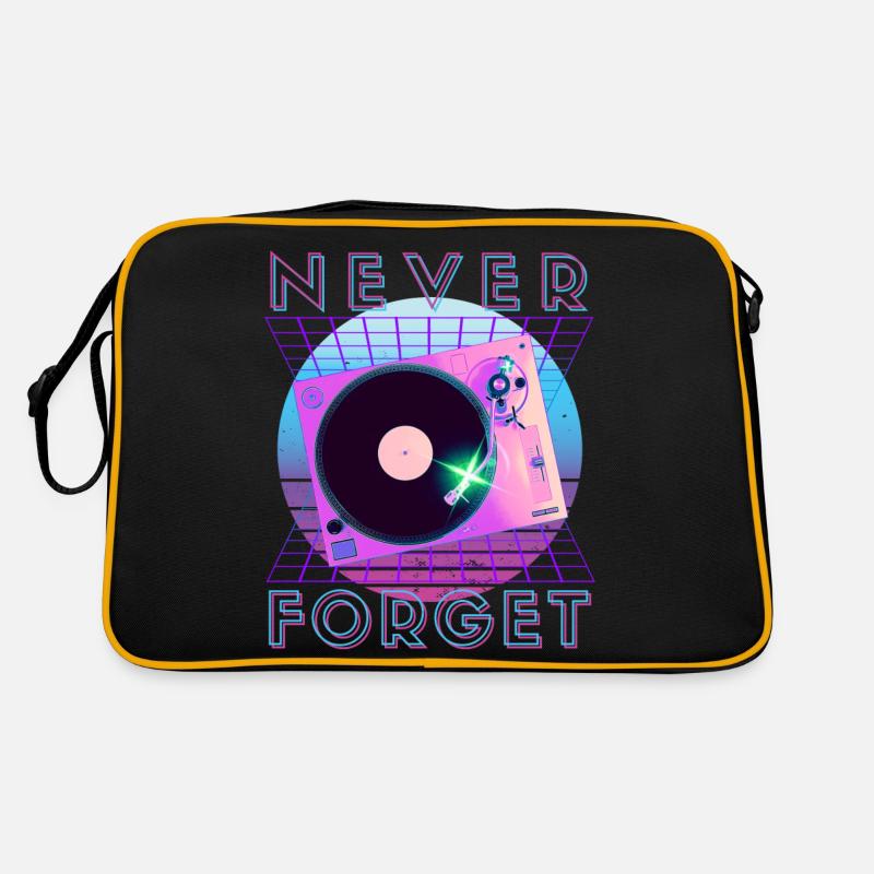 Never Forget Retro 80er 90er Nostalgie Retro Tasche