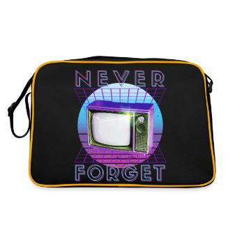 Never Forget Retro 80s 90s Nostalgia - Retro Bag - black/gold - Back