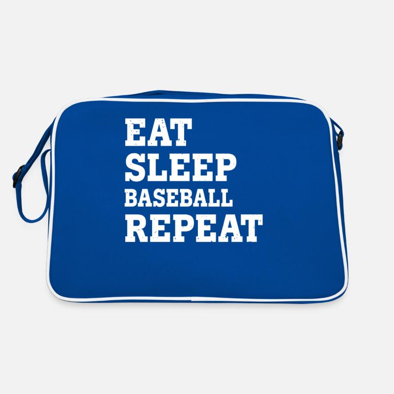 MANGEZ DORMIR BASEBALL RÉPÉTER DRÔLE SARCASTIQUE Sac Retro