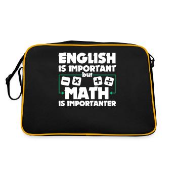 Funny Math Art Student Pun Mathematics Lovers Pun - Retro Bag - black/gold - Back