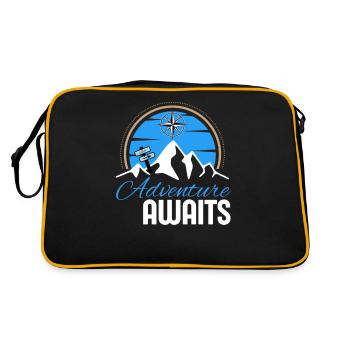 La montagne des aventures et de camping - Sac Retro - noir/or - Dos