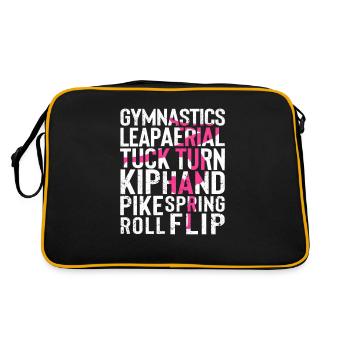 Cute gymnastics team Funny gymnast - Retro Bag - black/gold - Back