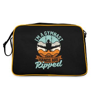 Fun gymnastics I'm a gymnast Even my - Retro Bag - black/gold - Back