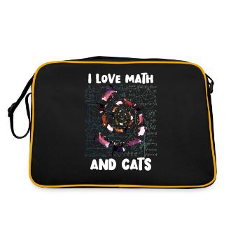 Math Kitty Cat J’adore maths et chats mathématiques - Sac Retro - noir/or - Dos