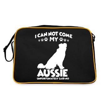 Berger australien drôle aussie chiens de promenade - Sac Retro - noir/or - Dos