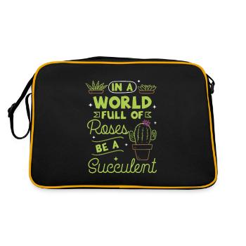 Succulent Plants - Retro Bag - black/gold - Back
