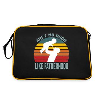 Vintage Dad Father Ain’t No Hood Like Fatherhood - Sac Retro - noir/or - Dos