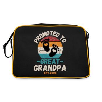 Promoted to Great Grandpa 2023 Grandpa - Sac Retro - noir/or - Dos