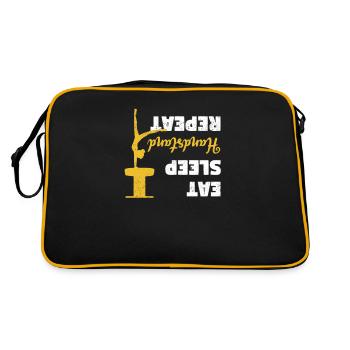 Manger Dormir Handstand Répétition Gymnastique - Sac Retro - noir/or - Dos