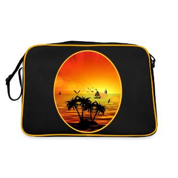 tee shirt vacances - Sac Retro - noir/or - Dos