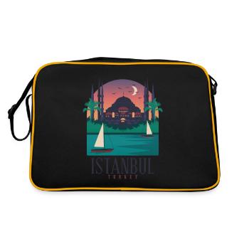 Istanbul Türkei Reisen Reisen Osmanisches Reich Is - Retro Tasche - Schwarz/Gold - Hinten
