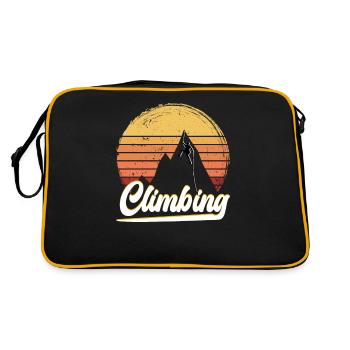 Kletterleidenschaft - Retro Tasche - Schwarz/Gold - Hinten