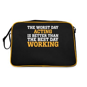 THE WORST DAY ACTING IS BETTER THAN THE BEST DAY W - Retro Bag - black/gold - Back