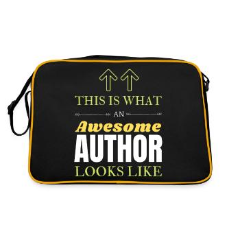 Autor - Retro Tasche - Schwarz/Gold - Hinten