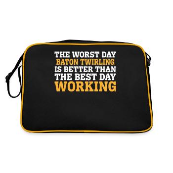 LE PIRE JOUR QUI VIREVOLTE EST MEILLEUR QUE LE BE - Sac Retro - noir/or - Dos