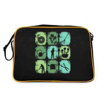Jardinier d’outils de jardin - Sac Retro - noir/or - Dos