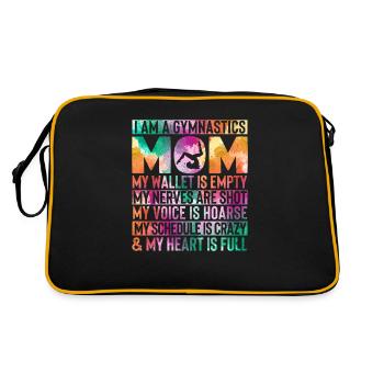 Maman sportive fierté Je suis une maman gymnastique - Sac Retro - noir/or - Dos