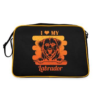 J’adore mon labrador - Sac Retro - noir/or - Dos