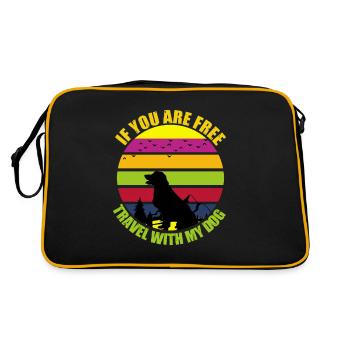 si vous êtes libre de voyager avec mon chien - Sac Retro - noir/or - Dos
