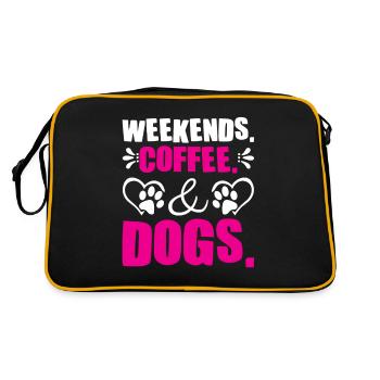 week-ends café chiens - Sac Retro - noir/or - Dos
