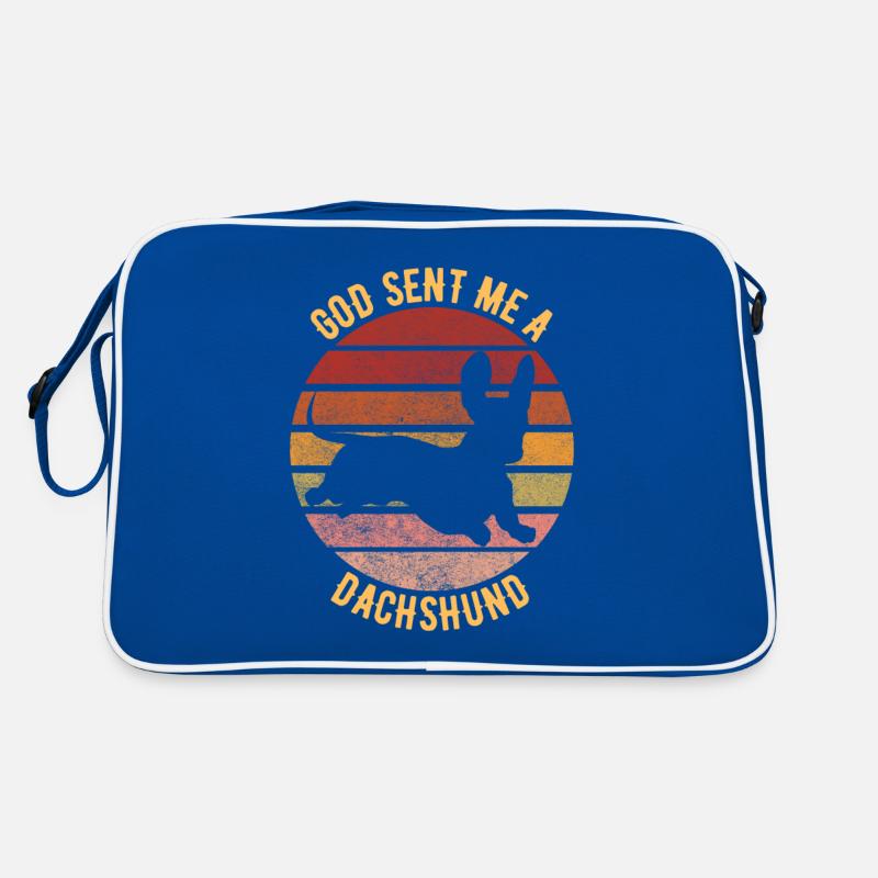Gott schickte mir einen Dackel Retro Tasche