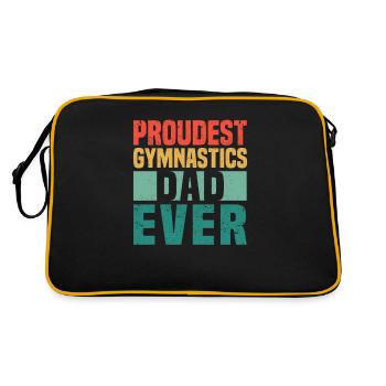 Le plus fier de la gymnastique père de tous les temps Drôle de père - Sac Retro - noir/or - Dos