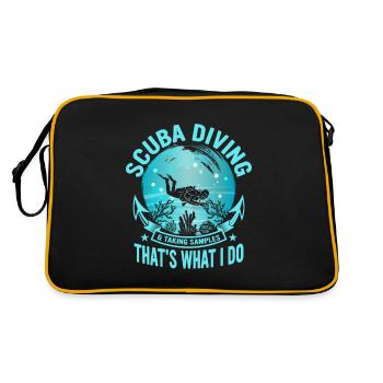 Scuba Diving & Taking Samples Marine Biology - Retro Bag - black/gold - Back