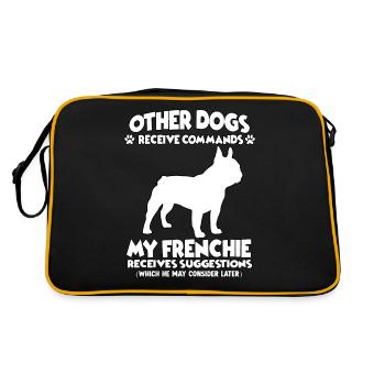 Drôle de Frenchie Dog Training Dog Owner - Sac Retro - noir/or - Dos