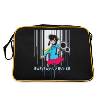 Anime Style Girl Power Idée cadeau - Sac Retro - noir/or - Dos