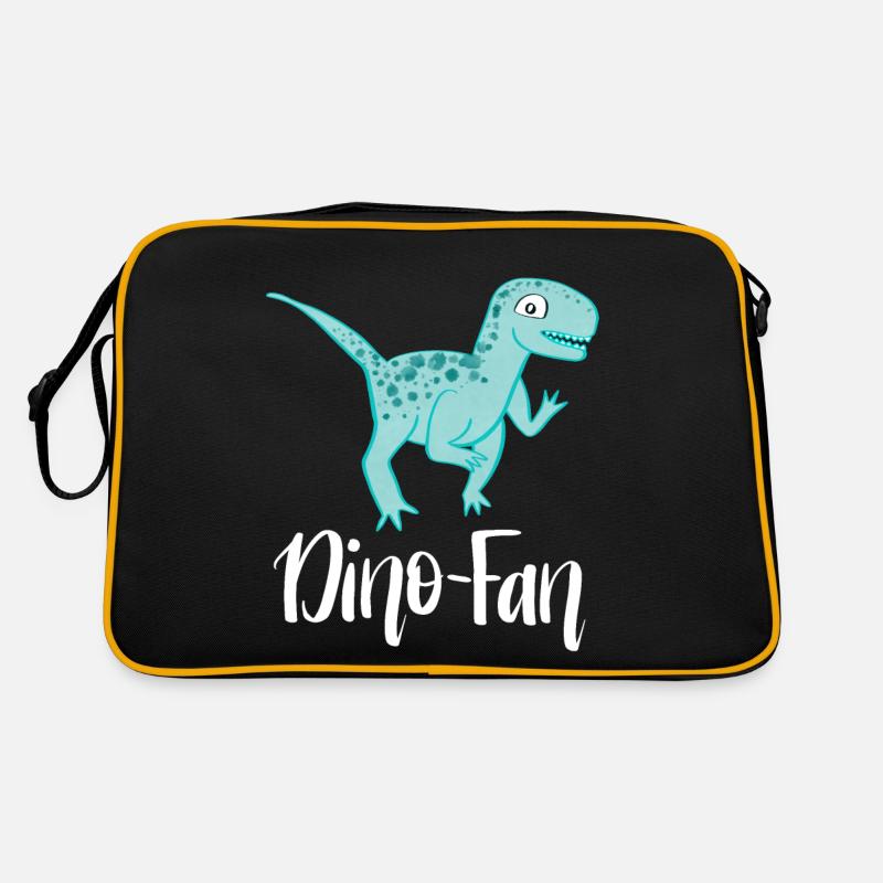 Dino Fan - Retro Bag - black/gold
