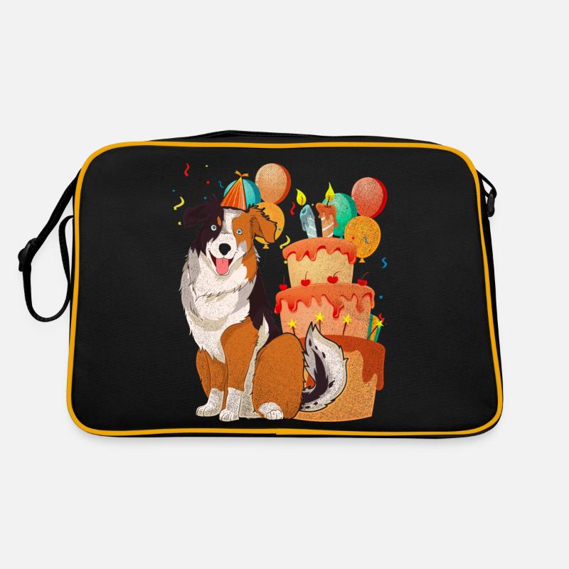 Aussie Dog Birthday Australian Shepherd Retro Bag