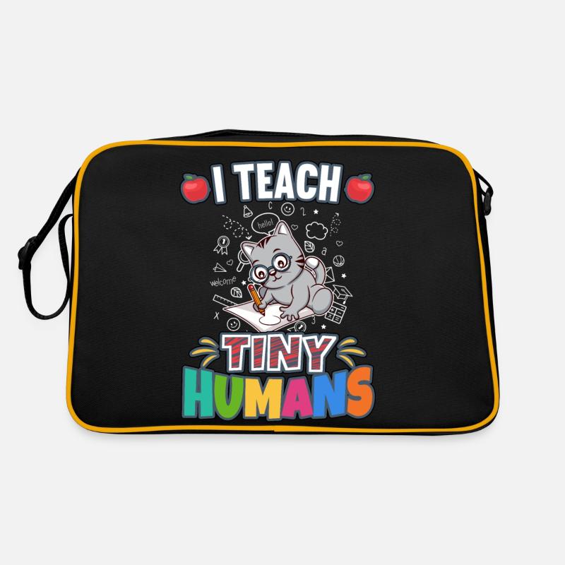 I Teach Tiny Humans Elementary School Teacher Retro Bag
