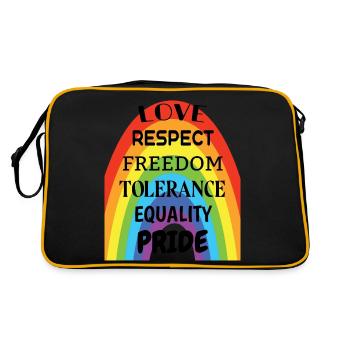 Les LGBTQ - Sac Retro - noir/or - Dos