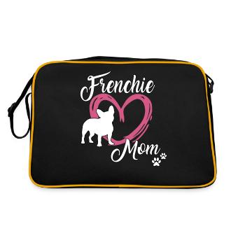 Frenchie Mom Motif Mignon Français Bulldog - Sac Retro - noir/or - Dos