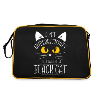 Don't Underestimate The Power Of A Black Cat - Retro Bag - black/gold - Back