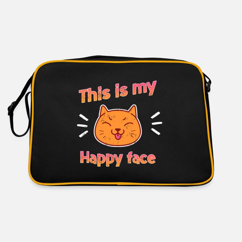 C’est mon visage heureux Mignon Cat Lover T-Shirt Sac Retro