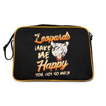 Leopards Make Me Happy You Not So Much T-Shirt - Retro Bag - black/gold - Back