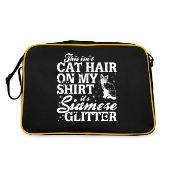 This Isn't Cat Hair On My Shirt Funny T-Shirt - Retro Bag - black/gold - Back